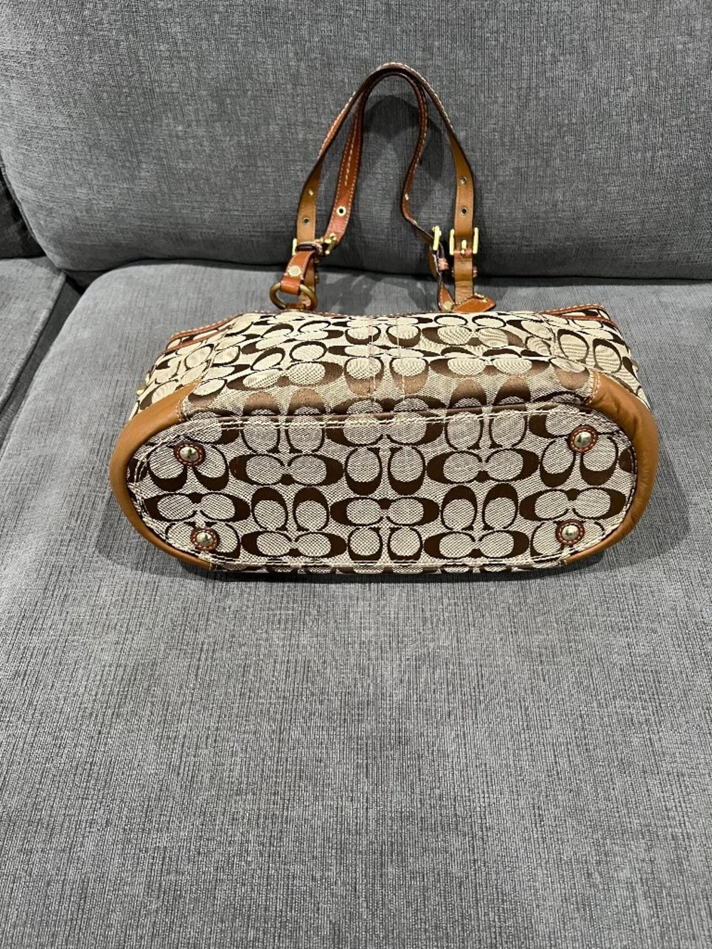 Coach canvas leather